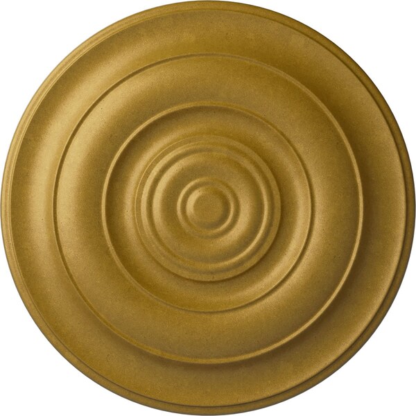 Ekena Millwork Niobe Ceiling Medallion (Fits Canopies up to 8 5/8"), Hand-Painted Pharaohs Gold, 18"OD x 1 1/2"P CM18NIPGS - main